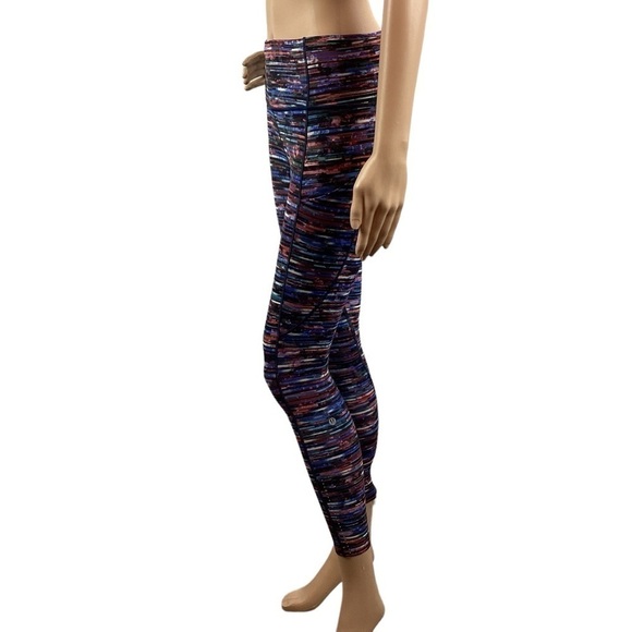 Lululemon Fast & Free 7/8 Tight II *Nulux 25" Size 6 Hinshu Alpine White Multi - Picture 4 of 7